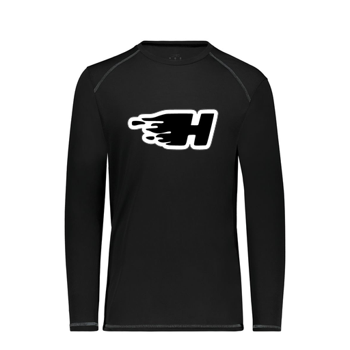 [6846.080.S-LOGO2] Youth SoftTouch Long Sleeve (Youth S, Black, Logo 2)