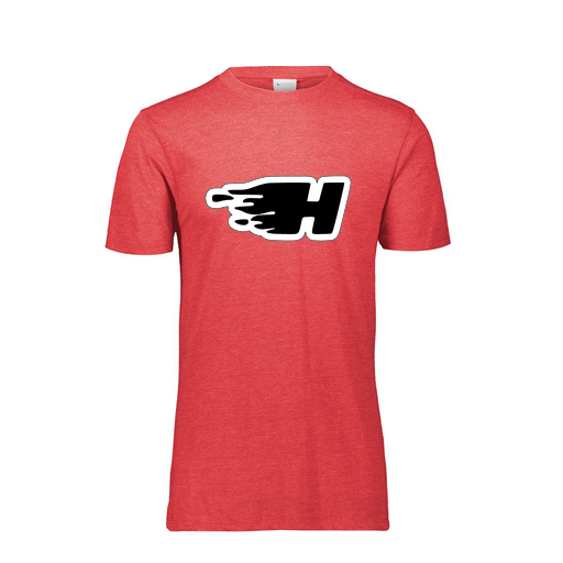 [FTSCUBRD-YS-LOGO2] Decker Youth Tri-Blend T-Shirt - Short Sleeve (Youth S, Red, Logo 2)