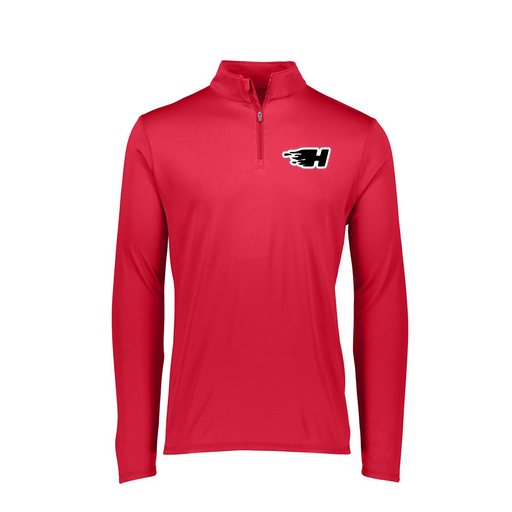 [FTLQFLRD-FAXS-LOGO2] Ladies Flex-Lite 1/4 Zip Shirt (Female Adult XS, Red, Logo 2)