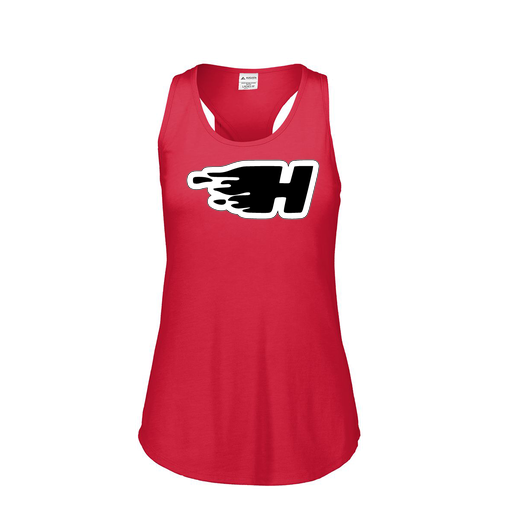 [FT0TUBRD-FAS-LOGO2] Ladies Tri Blend Tank Top (Female Adult S, Red, Logo 2)