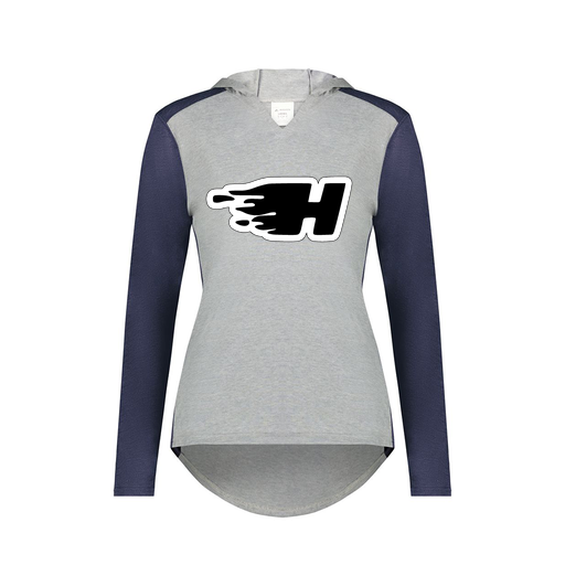 [6902.29V.XS-LOGO2] Ladies Vintage Hoodie (Female Adult XS, Navy, Logo 2)