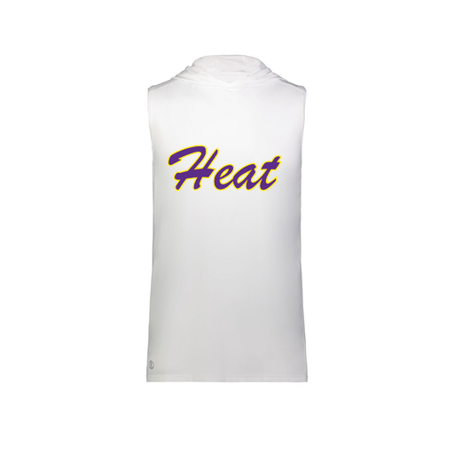 [222590.005.XS-LOGO1] Men's CoolDry Sleeveless Hoodie (Adult XS, White, Logo 1)