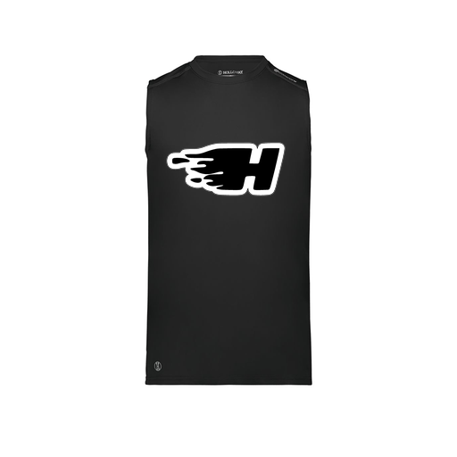 [222593.080.S-LOGO2] Men's CoolDry TankTop (Adult S, Black, Logo 2)