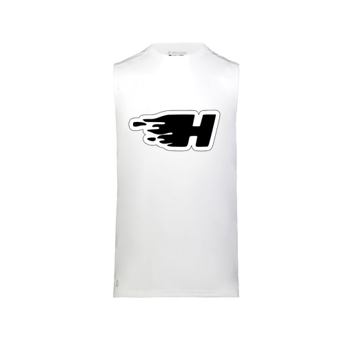 [222593.005.S-LOGO2] Men's CoolDry TankTop (Adult S, White, Logo 2)