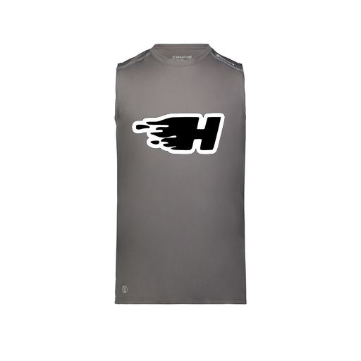 [222593.98D.S-LOGO2] Men's CoolDry TankTop (Adult S, Gray, Logo 2)