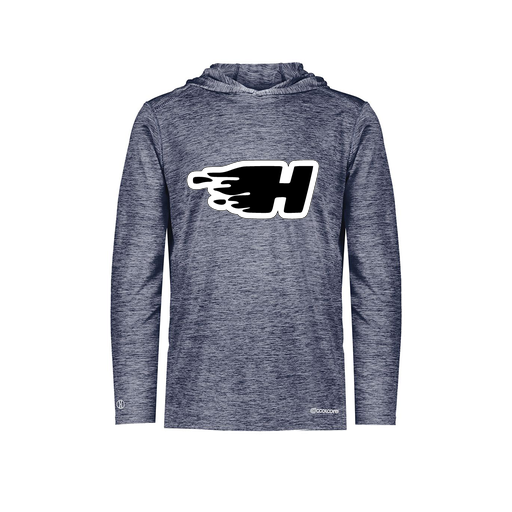 [FOLHCGNV-AS-LOGO2] Men's Charge Hoodie (Adult S, Navy, Logo 2)