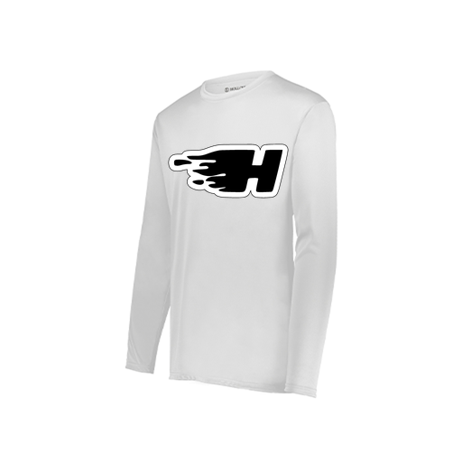 [222822.005.XS-LOGO2] Men's LS Smooth Sport Shirt (Adult XS, White, Logo 2)