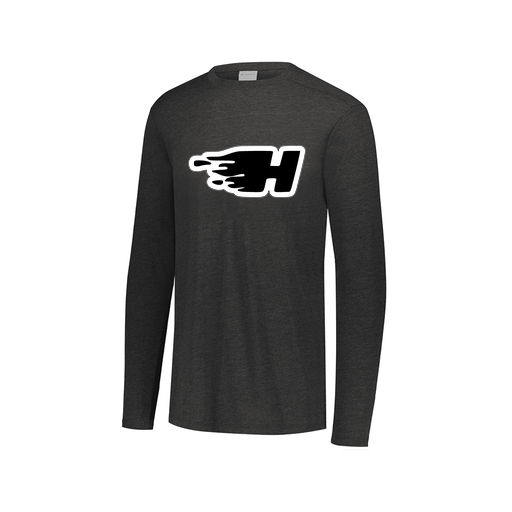 [FTLCUBBK-AXS-LOGO2] Decker Men's Tri-Blend T-Shirt - Long Sleeve (Adult XS, Black, Logo 2)