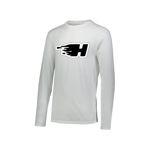 [FTLCUBWH-AXS-LOGO2] Decker Men's Tri-Blend T-Shirt - Long Sleeve (Adult XS, White, Logo 2)
