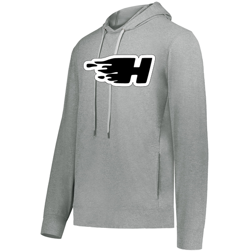 [222698.013.S-LOGO2] YOUTH VENTURA THIN KNIT HOODIE (Youth S, Silver, Logo 2)