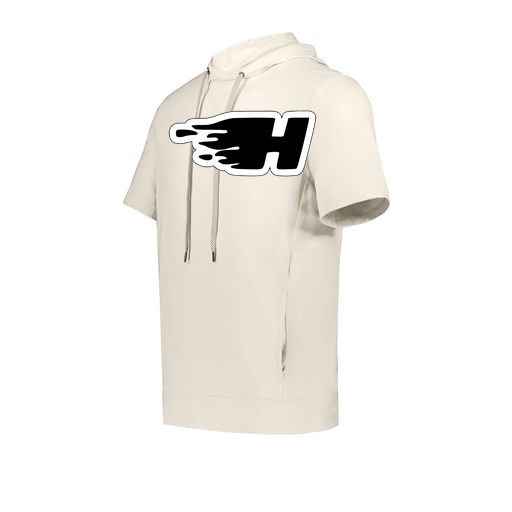 [222605-WHT-YS-LOGO2] YOUTH VENTURA SOFT KNIT SHORT SLEEVE HOODIE (Youth S, White, Logo 2)