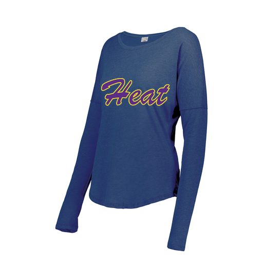 [FTLCUBRY-FAXS-LOGO1] Decker Women's Tri-Blend T-Shirt - Long Sleeve (Female Adult XS, Royal, Logo 1)